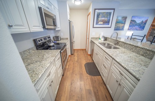 Lakeside Village Condo | Large Updated Unit with Fully equipped kitchen