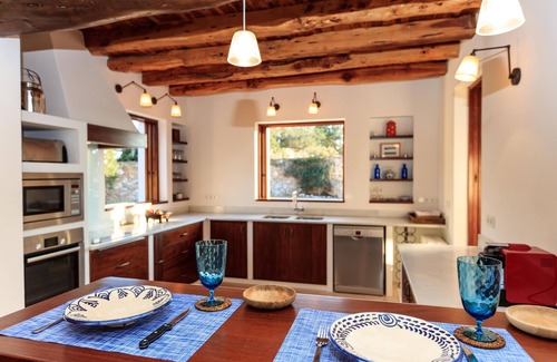 Es Cap de Barbaria Villa | Large Villa with pool, garden and views of the Mediterranean