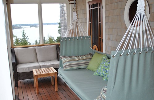 Vinalhaven House | Large waterfront home with tennis court, dock, large boat moorings, great views