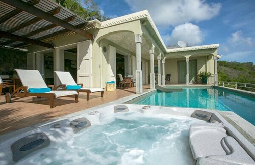 Rendezvous & Ditleff Villa | Latitude 15A: Walk to Klein Bay! Pool & Hot Tub!