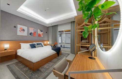 Riyadh Apartment | Layali Properties - Vibrant Boho 3BR Apt - Convention and Exhibition Center