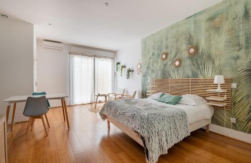 Bordeaux Sud Apartment | Le Bambou: Grand studio au calme, Climatisé, 5 min de la Gare