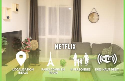 Vigneux-sur-Seine Apartment | Le Cocon lumineux à 20mn de Paris et Orly