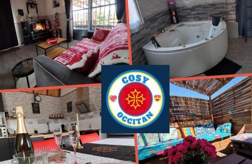 Carcassonne House | Le Cosy Occitan villa chaleureuse indépendante baignoire terrasse jardin