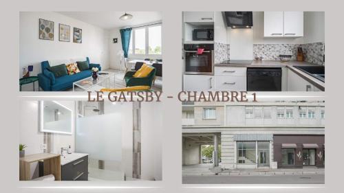 Troyes Apartment | Le Gatsby - Chambre 1 - Prox Hypercentre