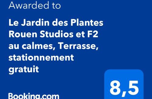 Quartier Saint-Clement - Jardin des Plantes Apartment | Le Jardin des Plantes Rouen Studios et F2 au calmes, Terrasse, stationnement gratuit