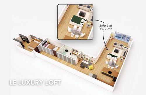 Poteries Apartment | LE LUXURY LOFT - PARLEMENT EUROPÉEN l PARKING l NETFLIX - SPACIEUX & UNIQUE