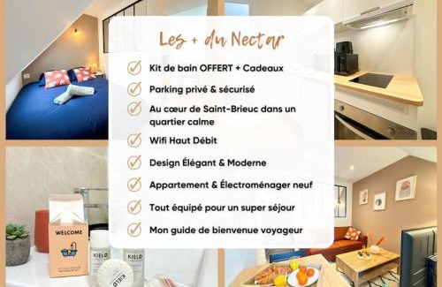 Saint-Brieuc Apartment | Le Nectar - Parking Privé, Hyper-centre, Calme