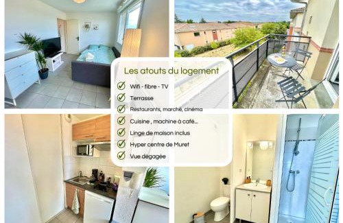 Muret Apartment | " Le nid de Peyramont " Centre ville - Balcon - WiFi