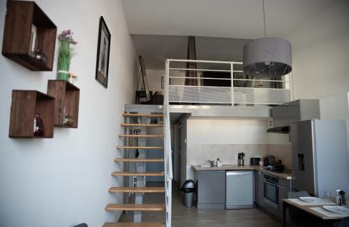 Terrenoire Apartment | Le Passementier, T2 duplex grand volume parking souterrain wifi Netflix