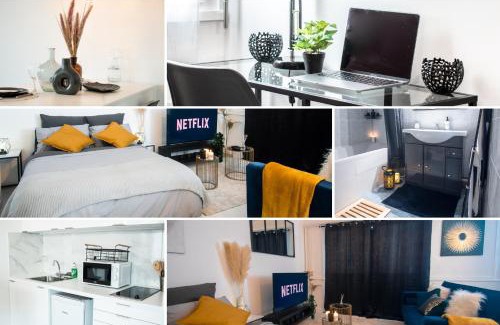 Center Apartment | "LE PERSIAN" Studio à 3 min de la GARE, 10min du centre commercial, WIFI, PARKING