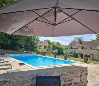 Valpuiseaux House | Le relais des clefs -Piscine chauffée, pétanque - 8pers