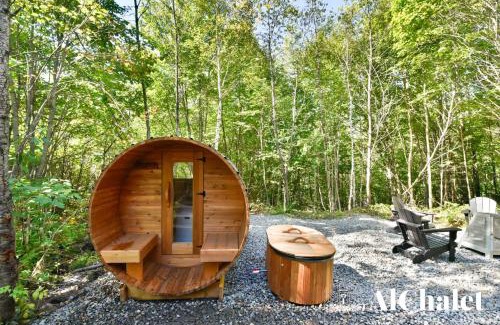Pont-Rouge Ski Chalet | Le Scandinave - Détente avec Sauna et Spa privé