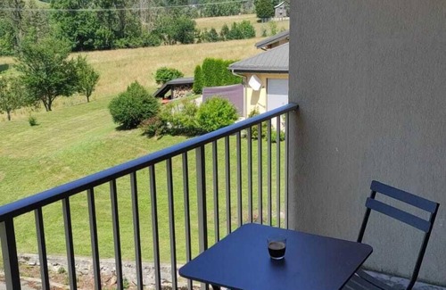Champfromier Apartment | LELEXINE APARTMENT WITH BALCONY AT THE FOOT OF THE SLOPES, NOT OVERLOOKED