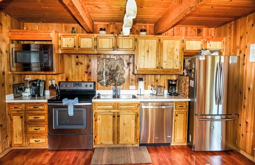 Grand Lake Cabin | Lemmon Lodge Riverfront Cabin #12 with Private Beach on Grand Lake!