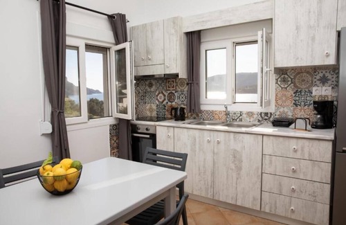 Leros Apartment | LEROS HOUSES SEA VIEW 2 bedrooms apartment w/1 double & 1 single bed, sofa bed