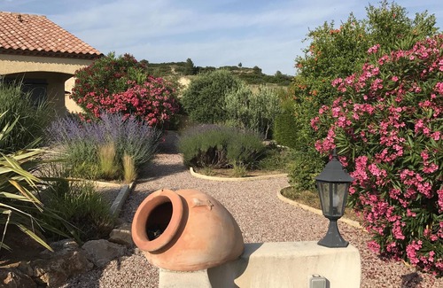Cessenon-sur-Orb Villa | Les Ecologies for 8, 2 gites with pool with views over Cessenon sur Orb Village