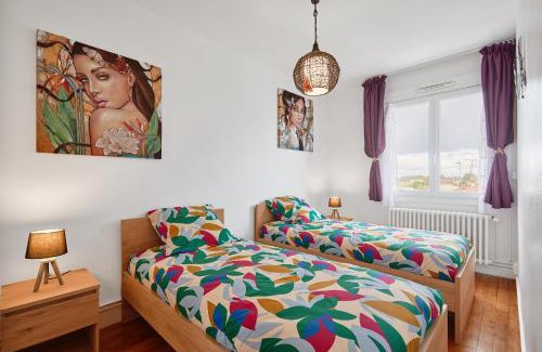 Bourg-en-Bresse Apartment | Les Hirondelles - 2 chambres, 3 lits, climatisation et balcon