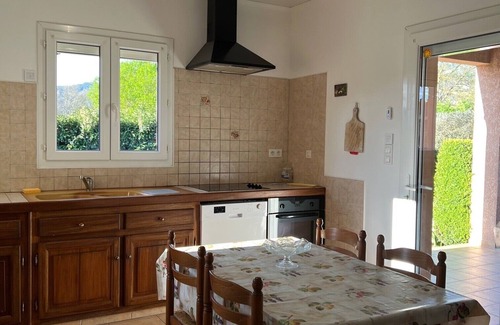 Sampzon Villa | Les Muscats Ardèche private fenced pool air-conditioned quiet area countryside
