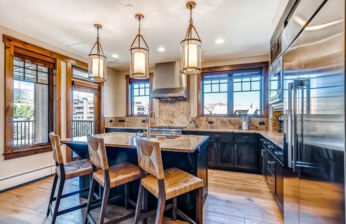 Breckenridge Condo | Light-filled corner condo with great view, pool & hot tubs - walk to lifts