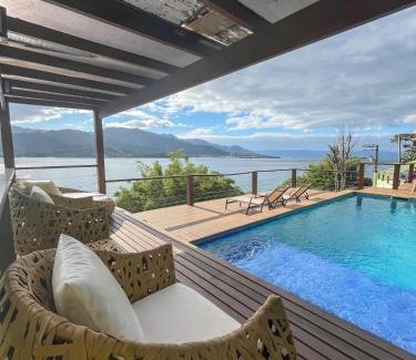 Cambaquara House | Linda casa c/ vista mar à 1km da Ilha das Cabras