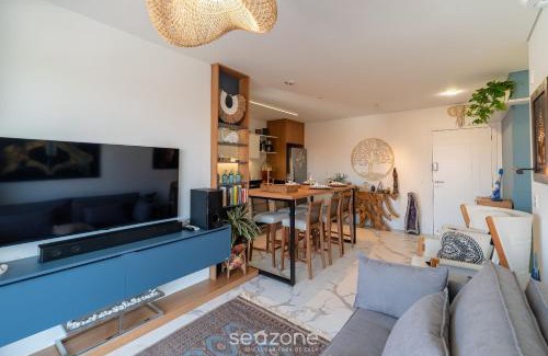 Morro das Pedras Apartment | Lindo Apto Zen Pé na Areia com Jacuzzi em IBC0205