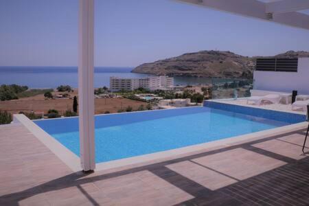 Vlicha Villa | LINDOS RHODES Villa Princess Seaview and Pool
