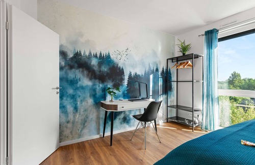 Woerth am Rhein Apartment | LiT LiVING: Luxus | Box SprIng | Parking | Balcony