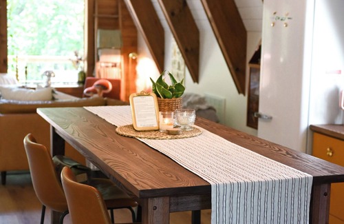 Old Fort Cabin | little mountain a-frame: a cozy, quiet retreat w/hot tub - pet friendly!