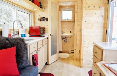 Topton House | "Little Red" Romantic Tiny Home Cabin w/HotTub + FirePit