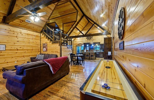 Broken Bow Cabin | Livin Large, Pool Table, Shuffleboard, Hot tub, Playset, Pets