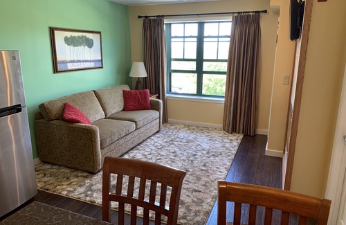 Vernon Condo | Located next to the Ski Resort, Bike Park and Water Park