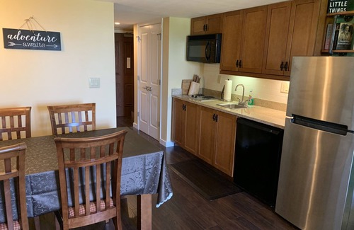 Vernon Condo | Located next to the Ski Resort, Bike Park and Water Park