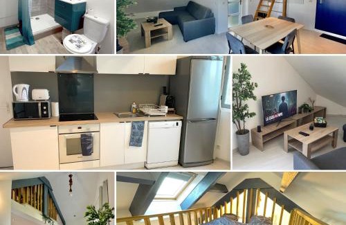 Moret-sur-Loing Apartment | Loft renové avec Mezzanine - Vue sur le Loing - Commerces à pied