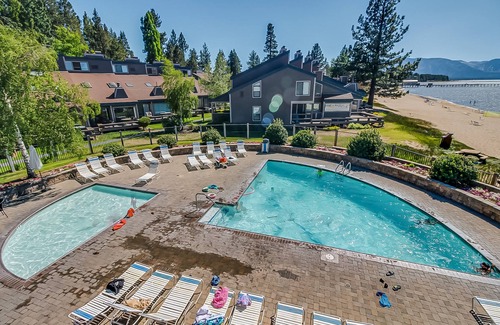 South Lake Tahoe Condo | Lofted gem close to the lake with pool, hot tub, beach access & WiFi