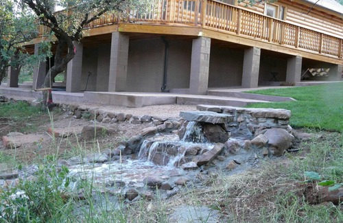 Whispering Pines Cabin | Log Cabin in the Pines, Treehouse with Swinging Bridge, beautiful stream nearby
