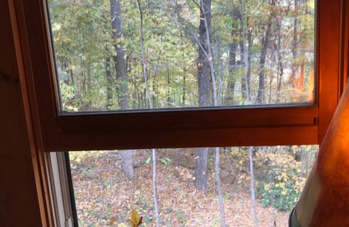 Maggie Valley Cabin | ♥ Log cabin tree top setting with fire pit! Sleeping porch. Easy Access