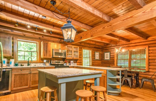 Gatlinburg - Pigeon Forge Cabin | Log cabin w/forest views, hot tub, firepit + free attraction tickets