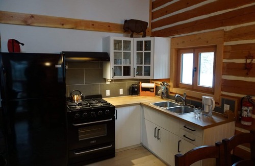 Golden Cabin | Log Dovetail Bison Cabin - Mountain Life Getaway!