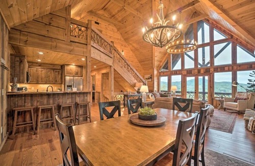 Ridges Over the Lake Cabin | Long-Range Views | Game Room | Fire Pit | Pets