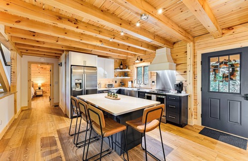 Chester Shores Cabin | Loon Lake View: Newly Built Log Cabin w/Fire Pit!