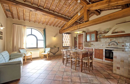 San Pietro in Bossolo Apartment | Lovely apartment with pool, A/C, WIFI, panoramic view and parking, close to Greve In Chianti