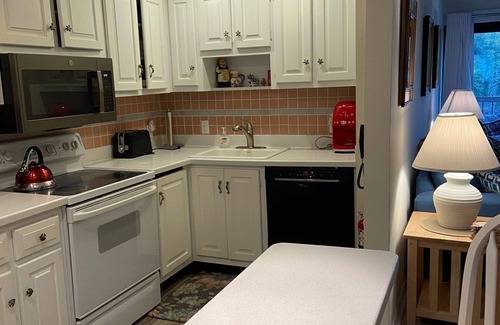 Folly Field Condo | Lovely lagoon view condo just steps from the beach