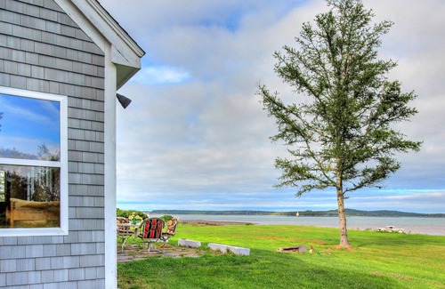 Lubec House | Lovely Oceanfront Home with Lighthouse View, Private Hot Tub, and Beach Access