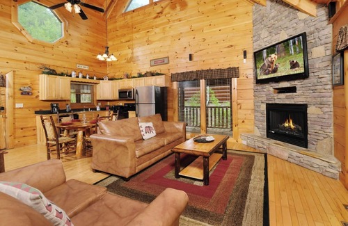 Sevierville Cabin | Lucky Enough - Pet Friendly Cabin with Games to Keep Everyone Entertained!