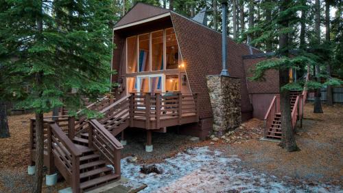 Carnelian Bay House | Lundy Bearden Serene Tahoe Retreat with Deck Fireplace and Forest Views