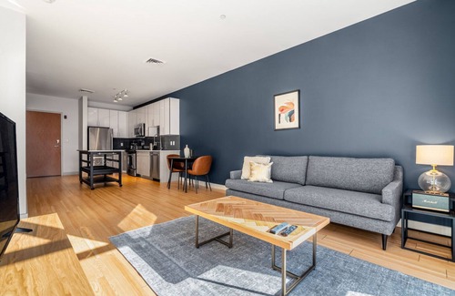 D Street - West Broadway Apartment | Lux South Boston 1BR w/Doorman, W/D, nr. Seaport, by Blueground