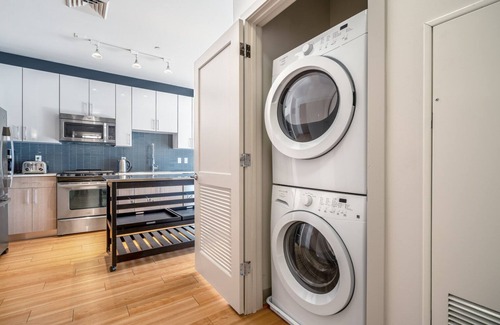 D Street - West Broadway Apartment | Lux South Boston 1BR w/Doorman, W/D, nr. Seaport, by Blueground