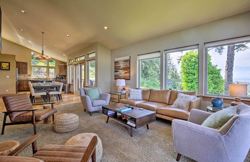 Bay City House | Luxe Coastal Haven w/Bay Views & Hot Tub
