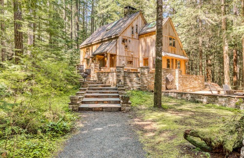 Rhododendron House | Luxe compound with private sauna, hot tub, rec house & fireplace